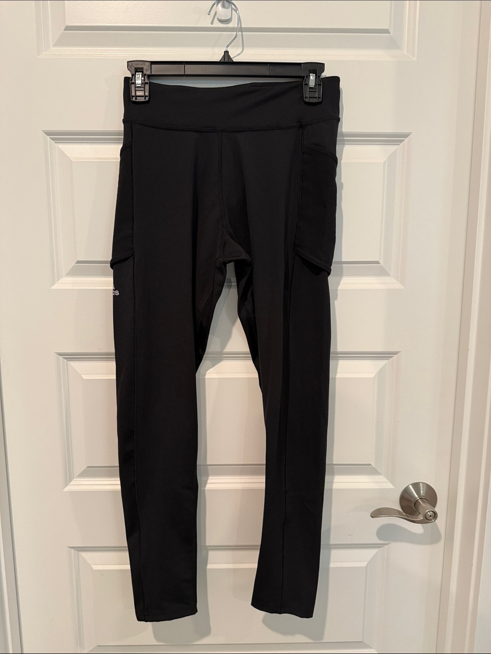 adidas Black Performance Leggings with White Logo